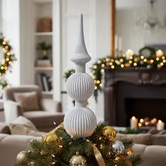 GENERICO - Adorno navidad - Remate acanalado para árbol