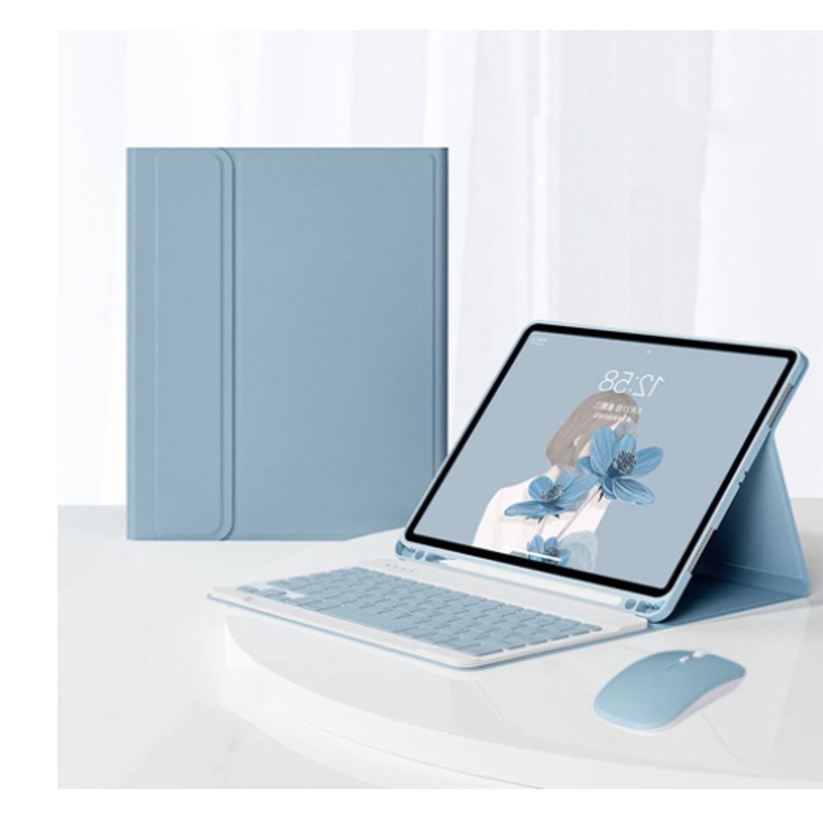 GENERICO - Funda con teclado para IPAD Air11 (2025/2024) Air5/Air4 10.9 celeste