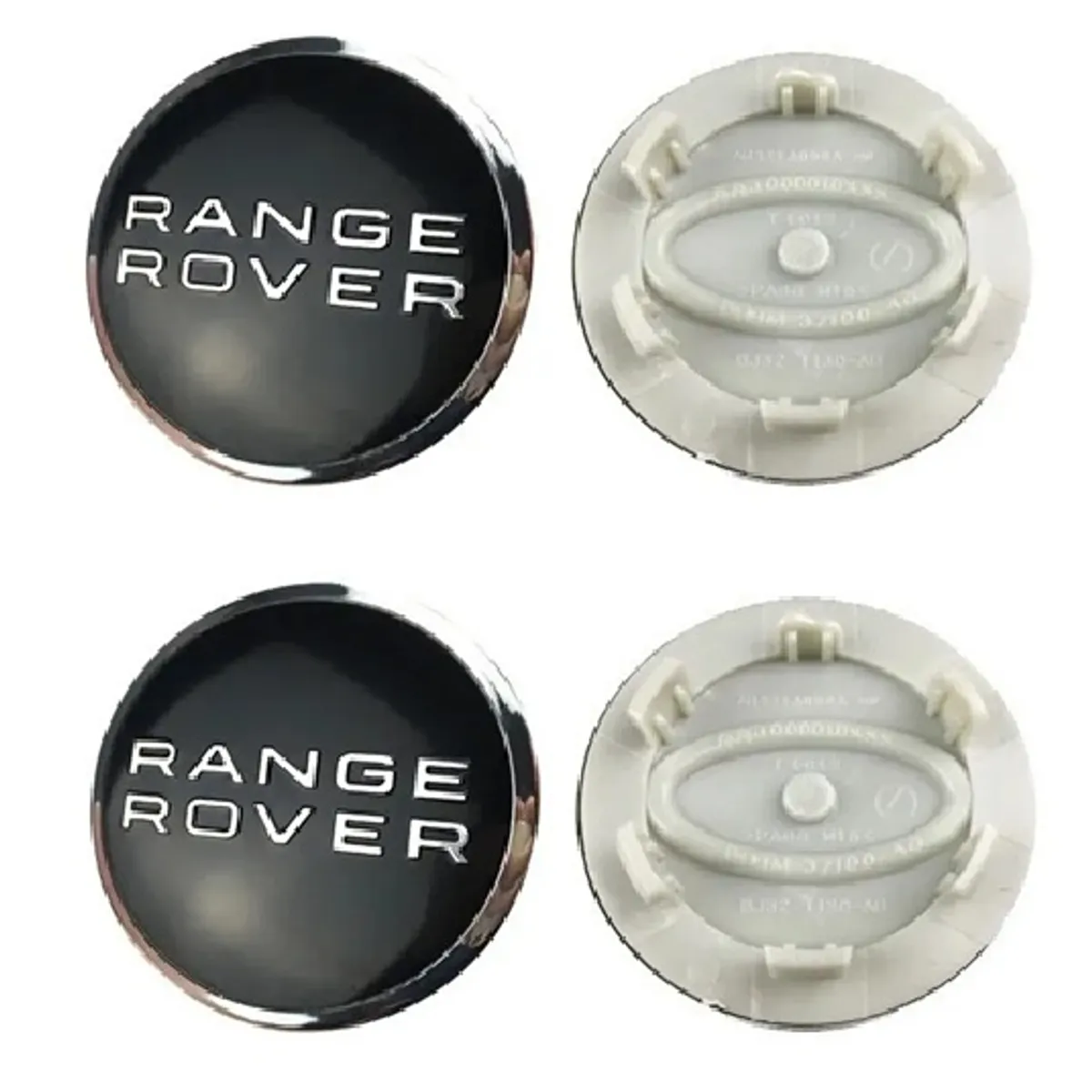 GENERICO - 4 Tapa Centro de Llanta Compatible con Land Rover 62mm