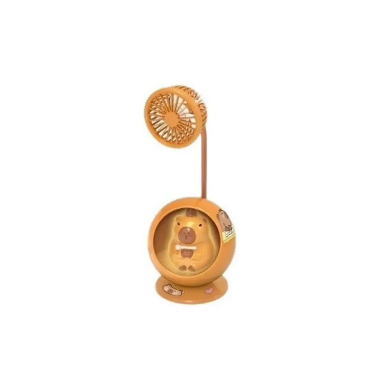 GENERICO - Mini Ventilador Y Lampara De Escritorio USB Capibara