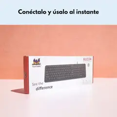 VIEWSONIC - Teclado USB Teclas Redondas KU334