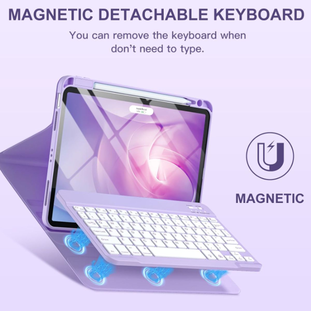 GENERICO - Funda con teclado para IPAD Air11 (2025/2024) Air5/Air4 10.9 lila