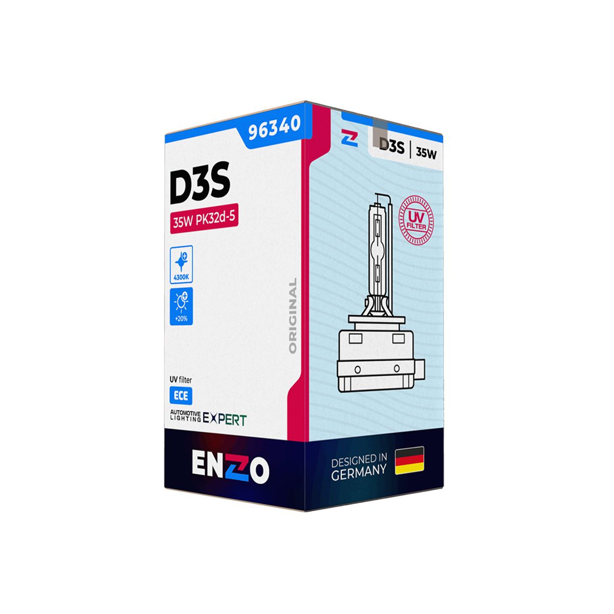 GENERICO - Ampolleta Xenón ENZZO D3S 96340 35W PK32d-2 HCB 6000K