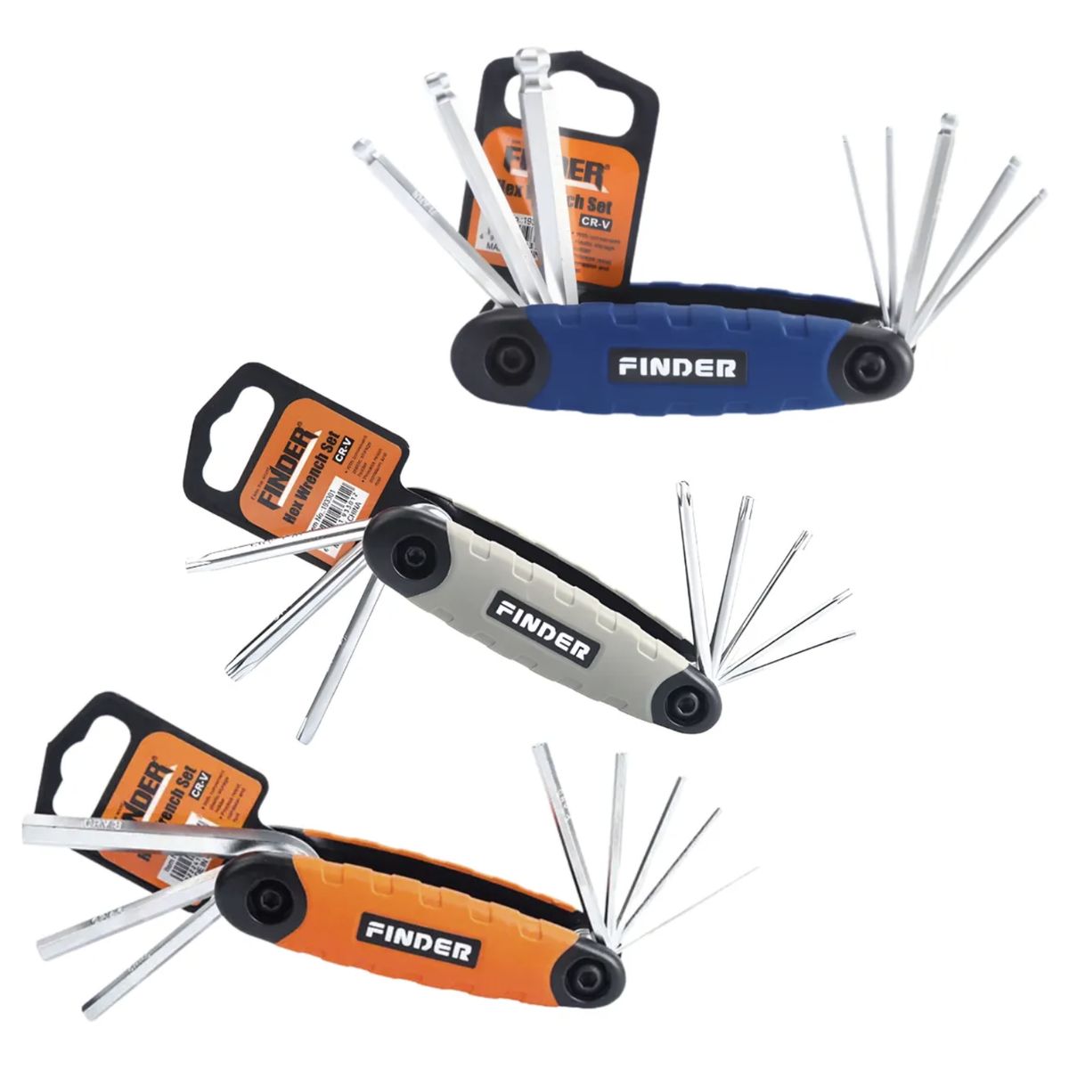 DALI - Set Llaves Allen Portátil 3 en 1 Plegable 24 Piezas 193302 – Estándar, Bola y Torx