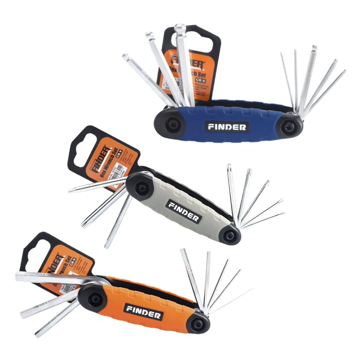 DALI - Set Llaves Allen Portátil 3 en 1 Plegable 24 Piezas 193302 – Estándar, Bola y Torx