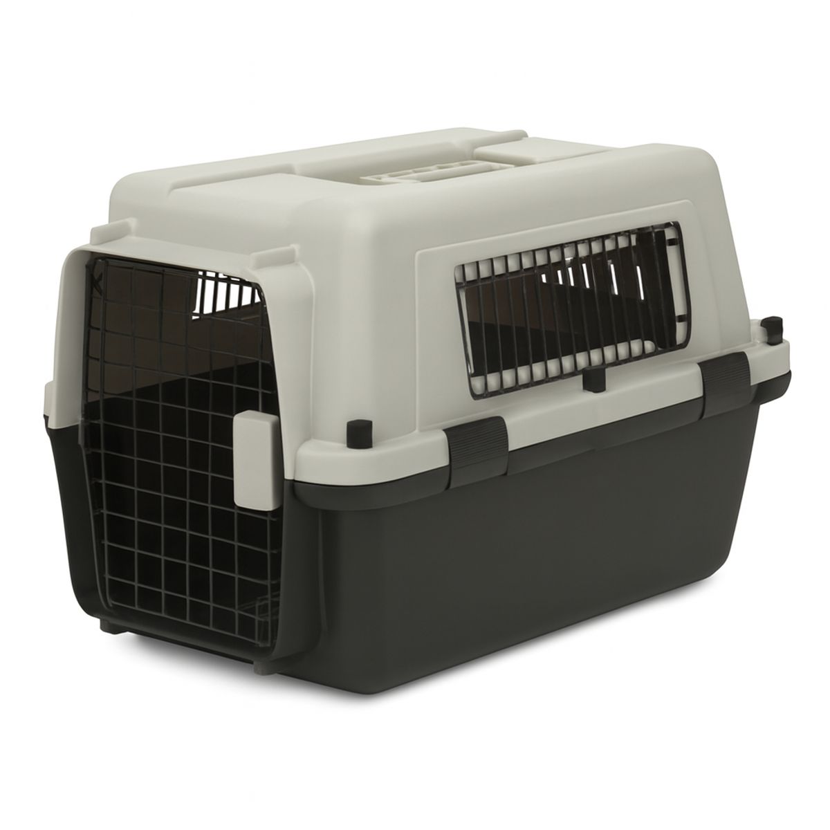 HOOPET - Jaula Canil IATA Para Transporte Con Ventanillas Metálicas Talla L Negro