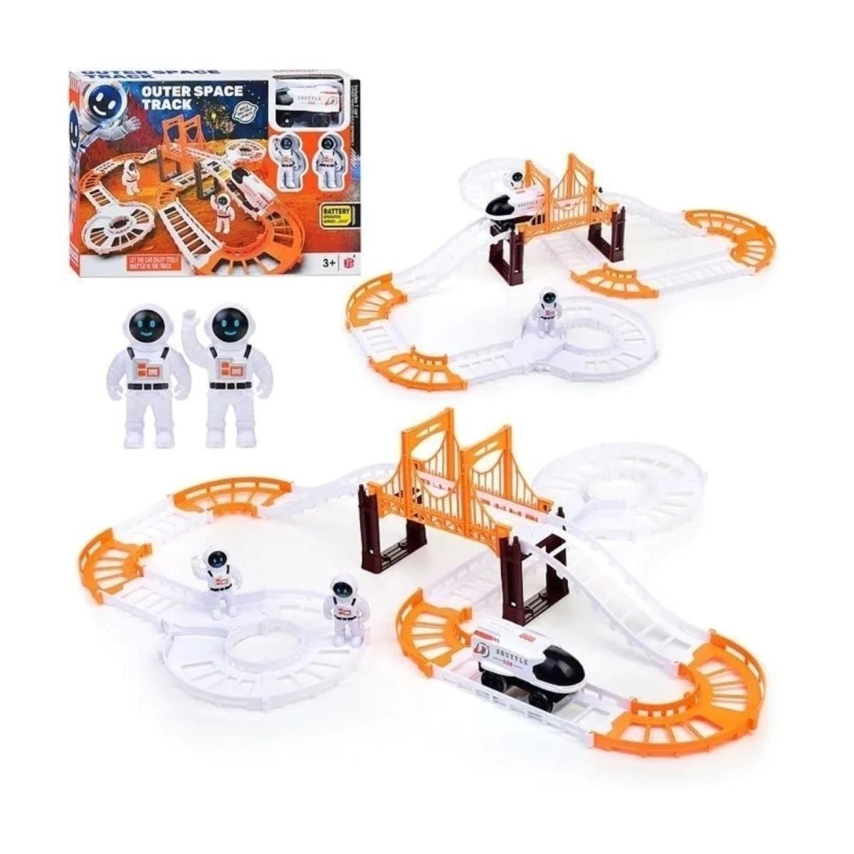GENERICO - Juguete Pista De Auto Astronautas 14 Piezas Infantil