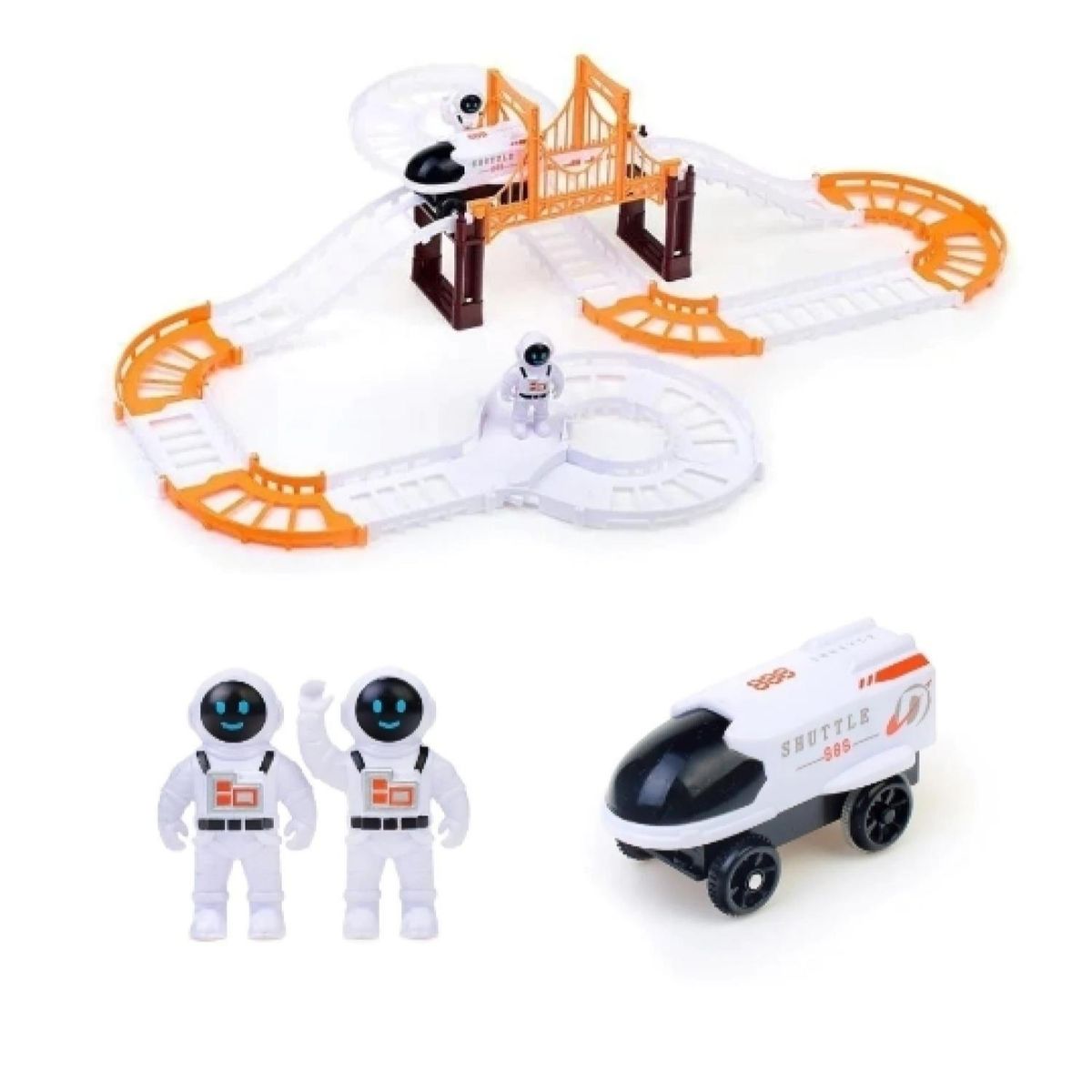 GENERICO - Juguete Pista De Auto Astronautas 14 Piezas Infantil