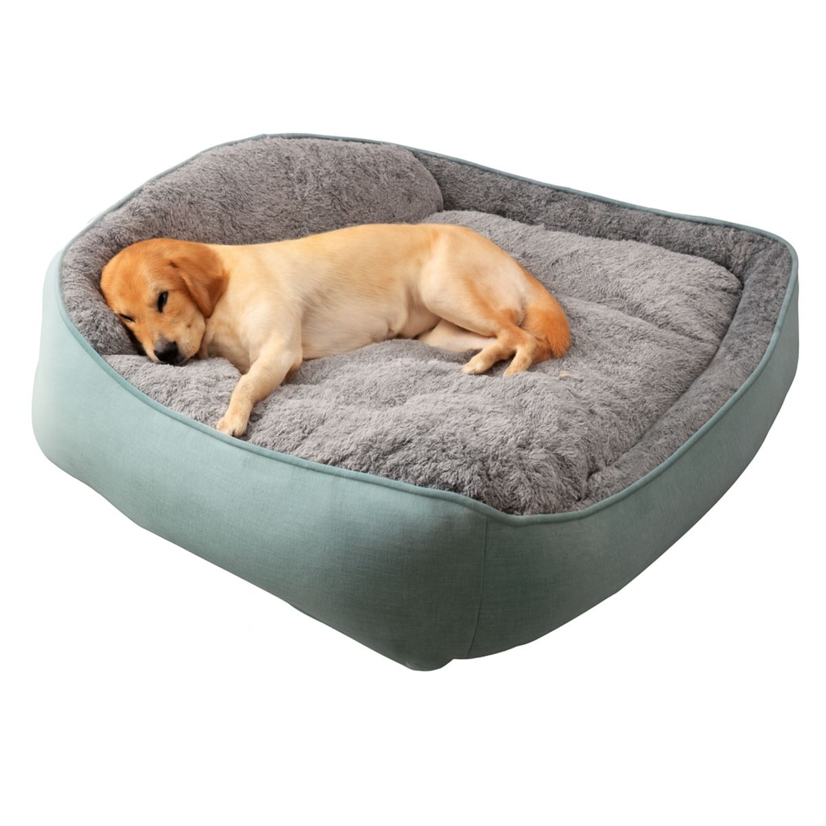 HOOPET - Cama Cómoda Y Suave De Perro Para Las 4 Estaciones Talla L Verde Claro Liso