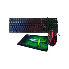 REPTILEX - Kit Gamer 3 En 1 Teclado Mouse Y Pad LED