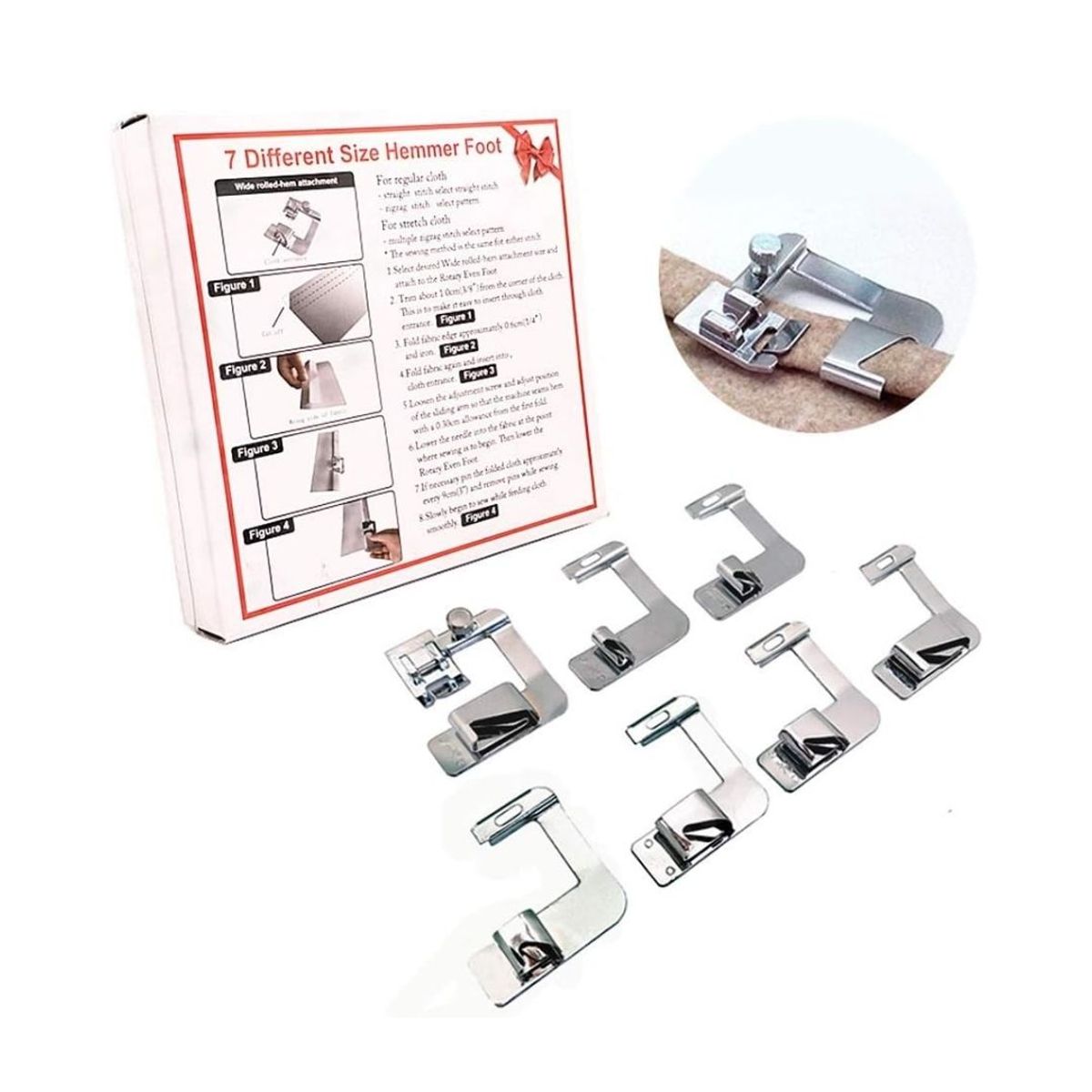 GENERAL - Set De 7 Prensatelas Para Dobladillo