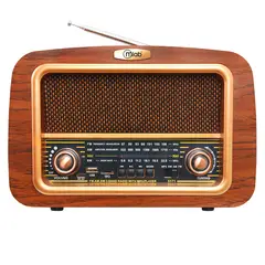MICROLAB - Radio Portatil FM AM Reproductor Bluetooth Nostalgic 1950s
