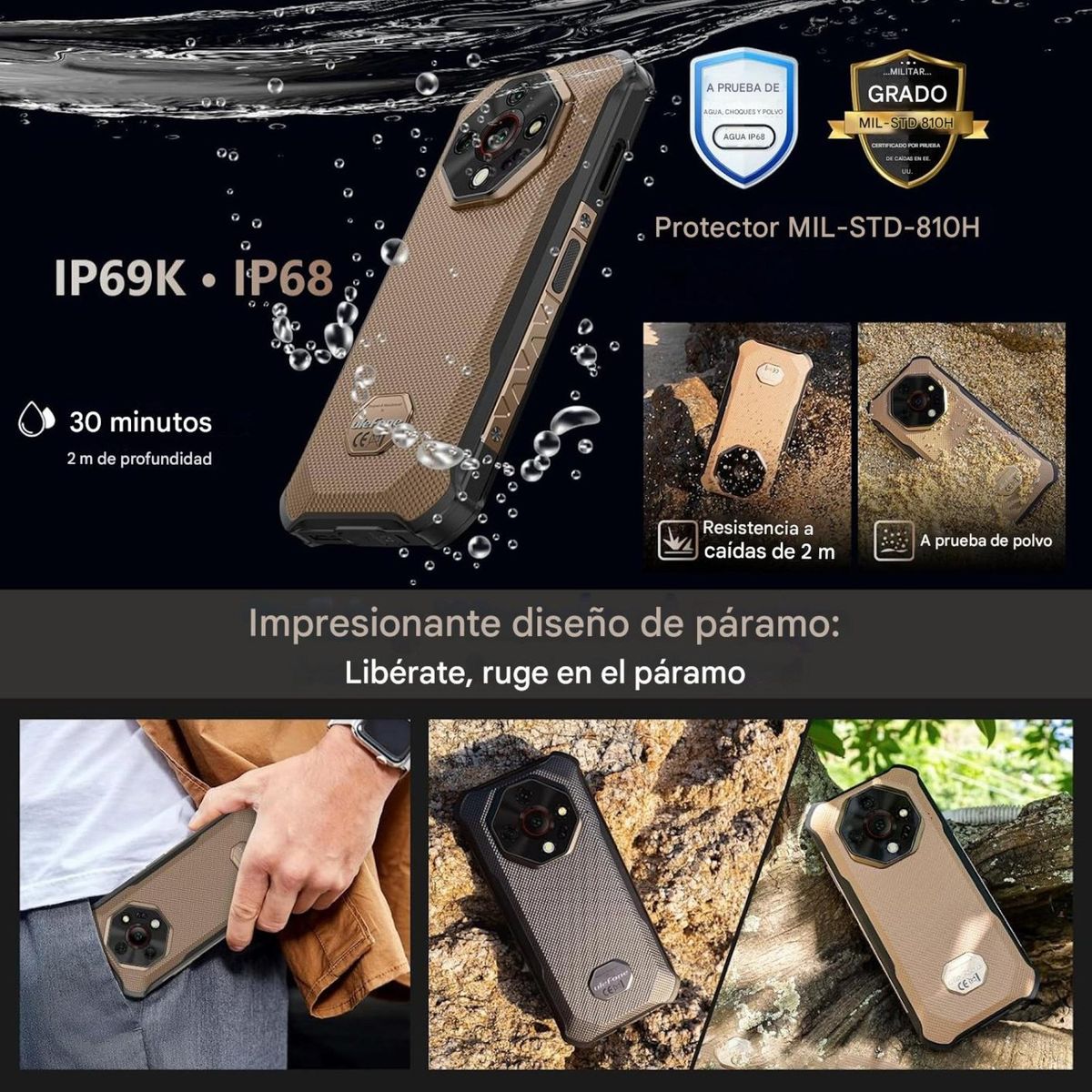 ULEFONE - Celular Rugged Ulefone Armor X16 Pro 10360mAh 5G 16GB256GB