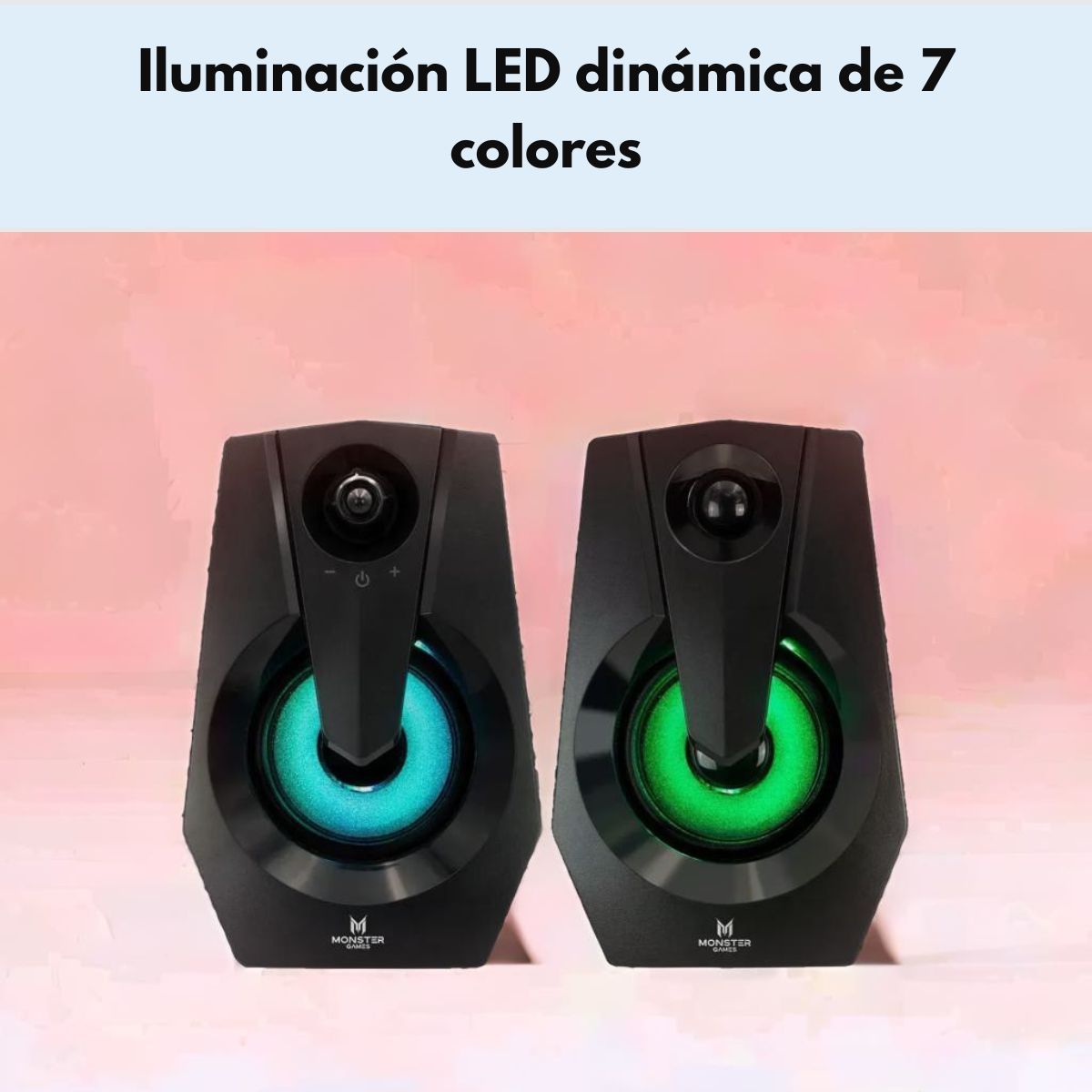 MONSTER GAMES - Parlante PC Gamer Monster Games Space LED