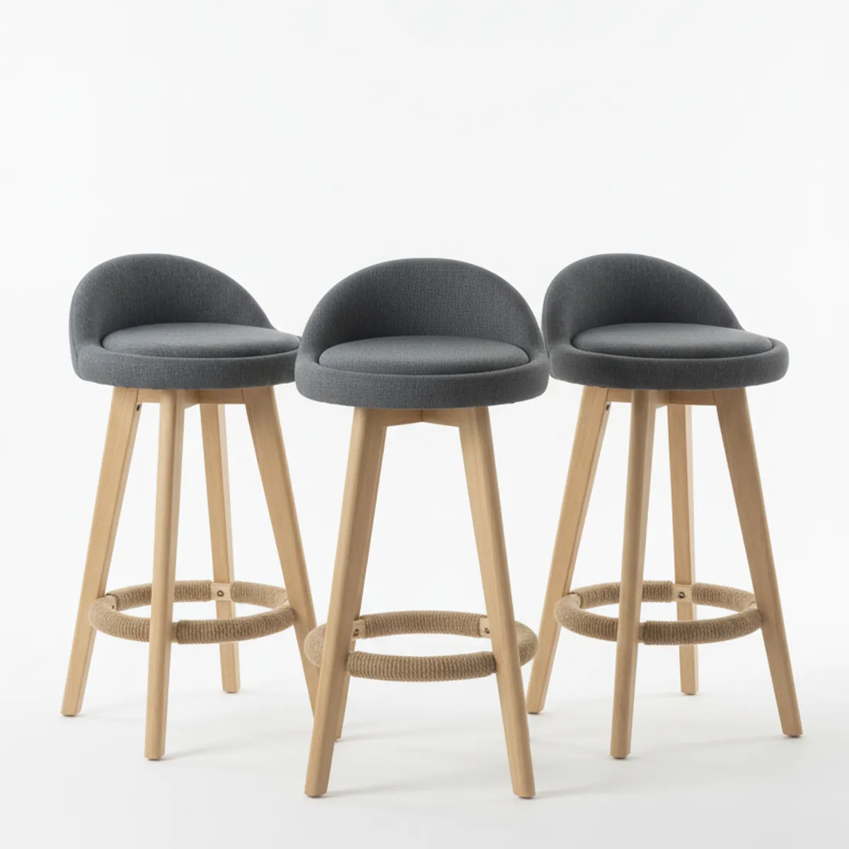 GENERICO - Silla de Bar x 3 Un modelo Marsella alto 63cm Gris