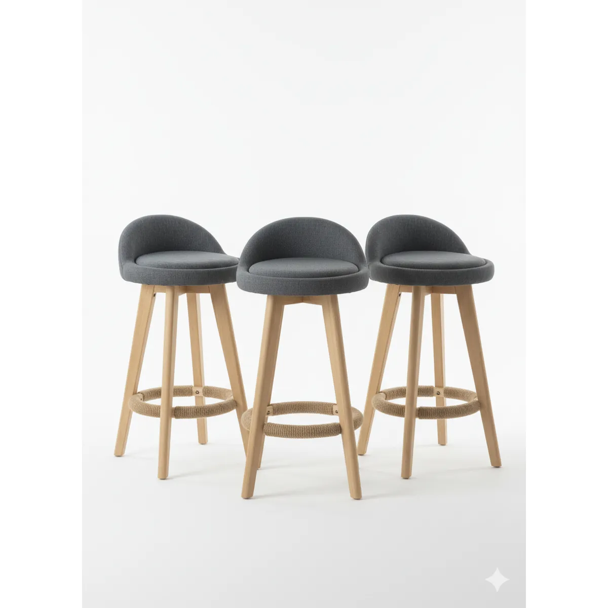 GENERICO - Silla de Bar x 3 Un modelo Marsella alto 63cm Gris