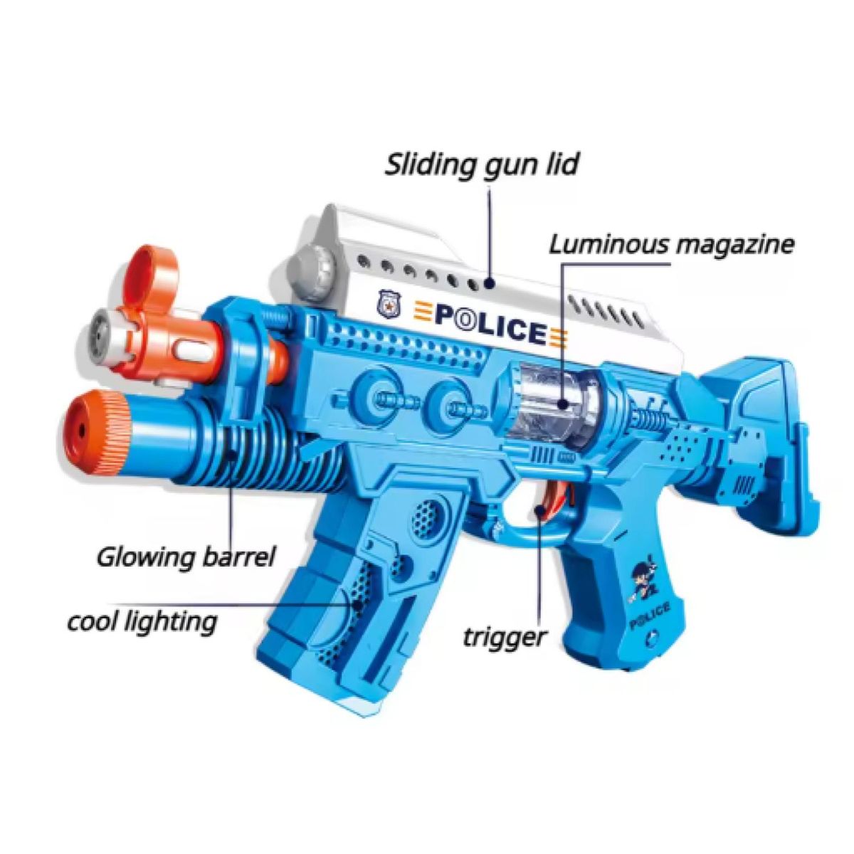 GENERICO - Juguete Set De Policia Luces Y Sonidos 3 En 1 Infantil