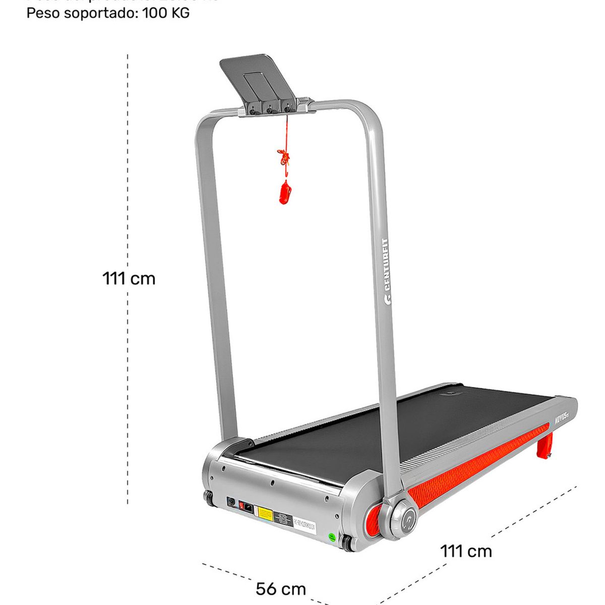 CENTURFIT - Trotadora Eléctrica Centurfit 8km/h Walkingpad 1.5 Hp