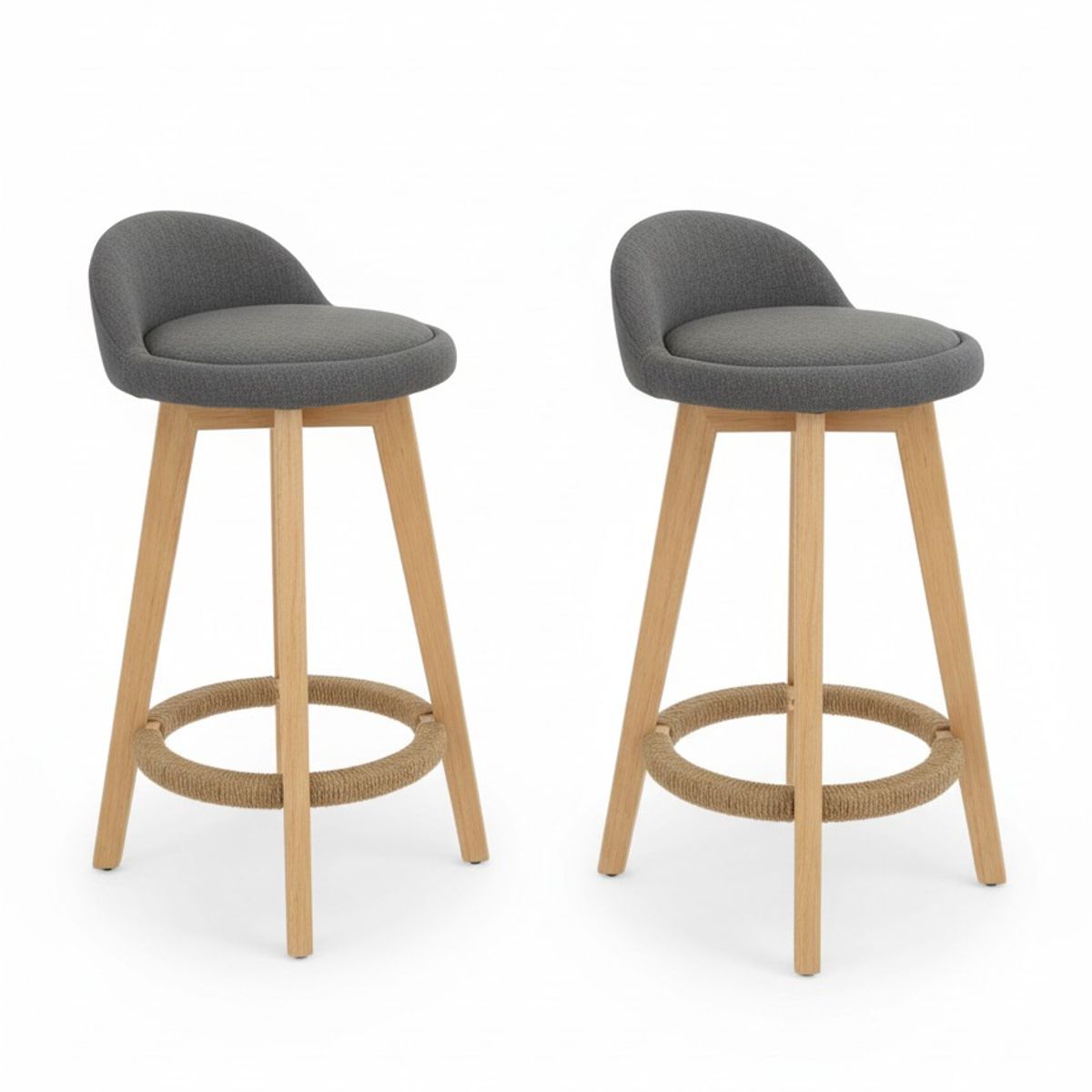 GENERICO - Silla de Bar x 2 Un modelo Marsella alto 63cm Gris