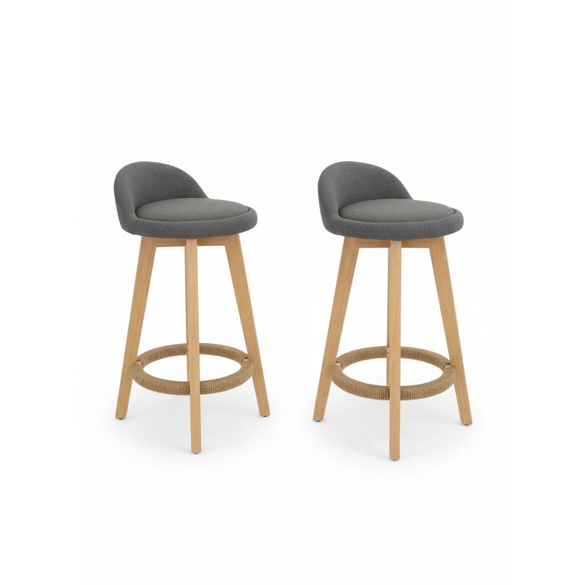 GENERICO - Silla de Bar x 2 Un modelo Marsella alto 63cm Gris