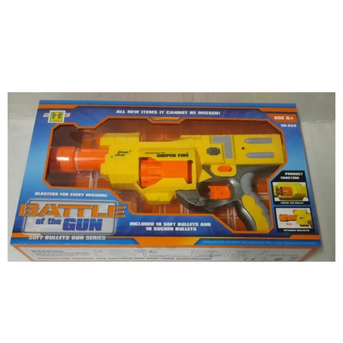 GENERICO - Juguete Lanzador De Dardos Con 20 Dardos Amarillo Infantil