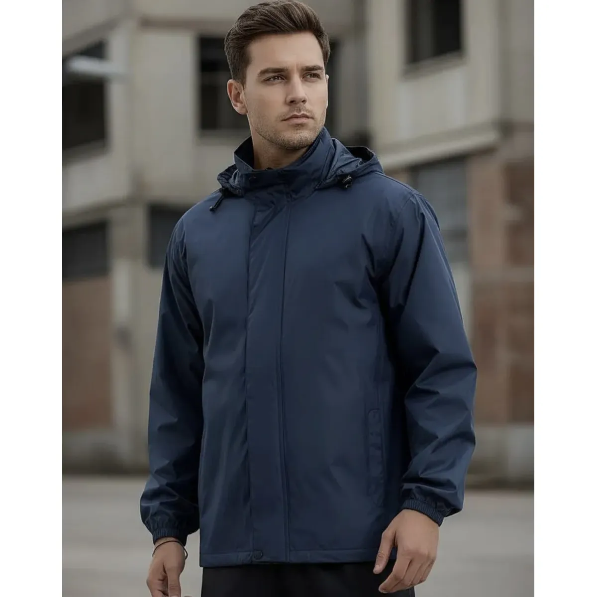 BLUE MOUNTAIN - Chaqueta Corta Viento Hombre Termica Impermeable upf50