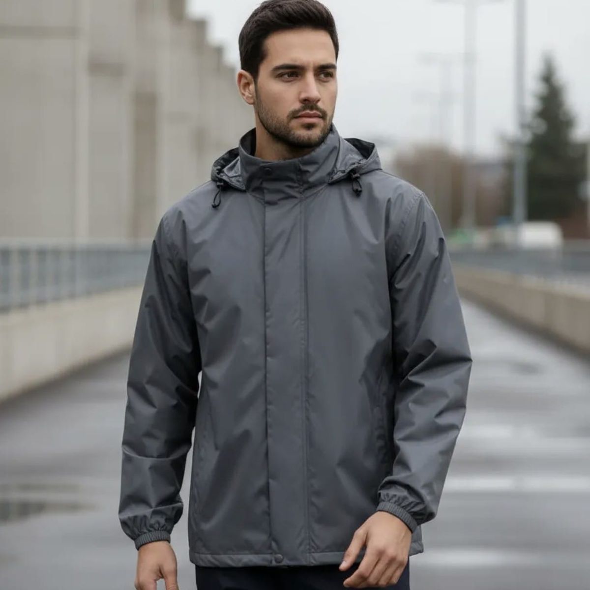 BLUE MOUNTAIN - Chaqueta Corta Viento Hombre Termica Impermeable upf50