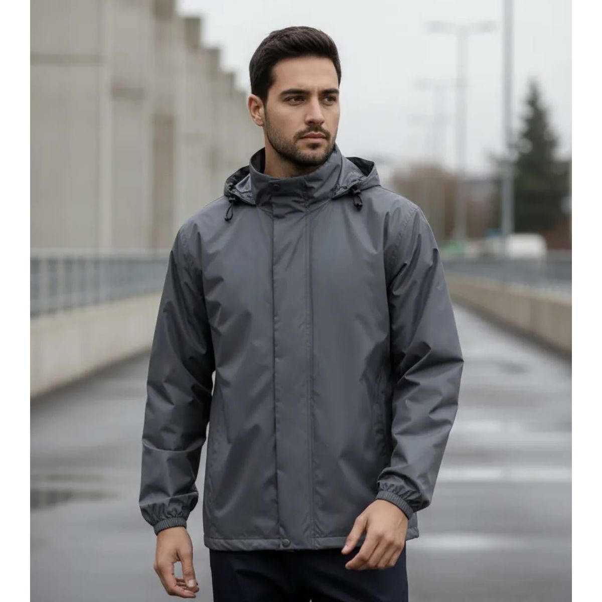 BLUE MOUNTAIN - Chaqueta Corta Viento Hombre Termica Impermeable upf50