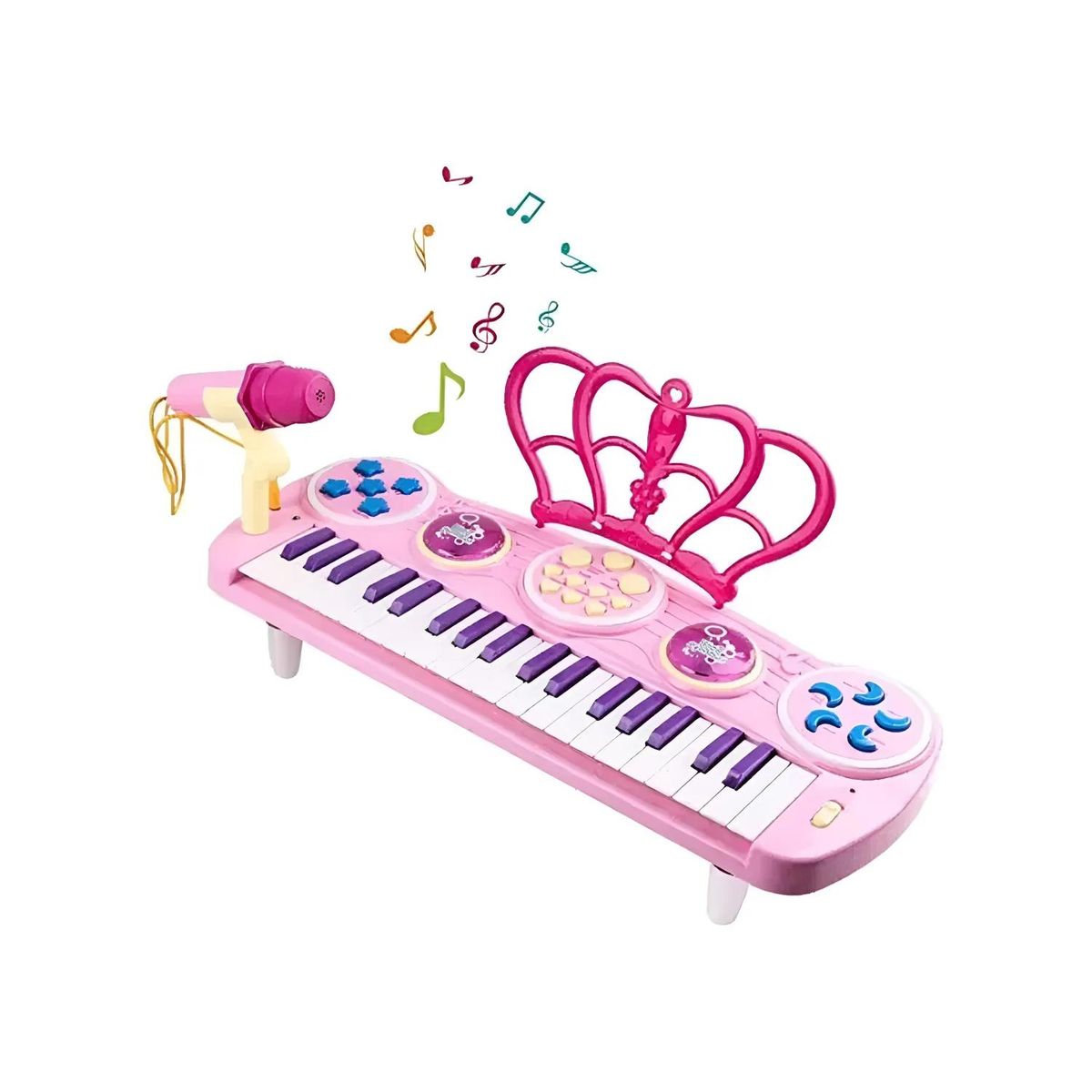 GENERICO - Juguete Piano Teclado Musical Con 37 Teclas Sonidos Rosado