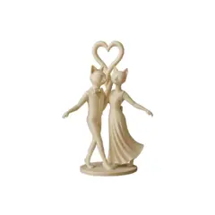 GENERICO - Figura Decoración- Escultura Gatos Bailarines