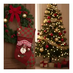 EKOL TACTICA MILITAR - Bota Navideña Viejito Pascuero Grande Modelo 1 Navidad Decoración