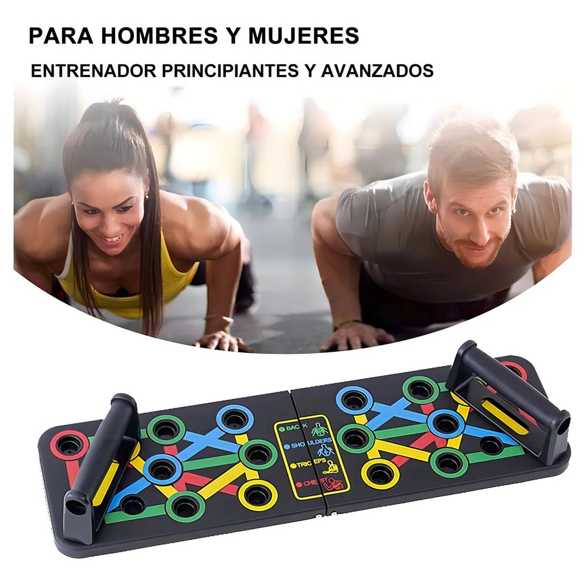 GENERICO - Tabla Para Flexiones Ejercicio Multiuso Color Negr