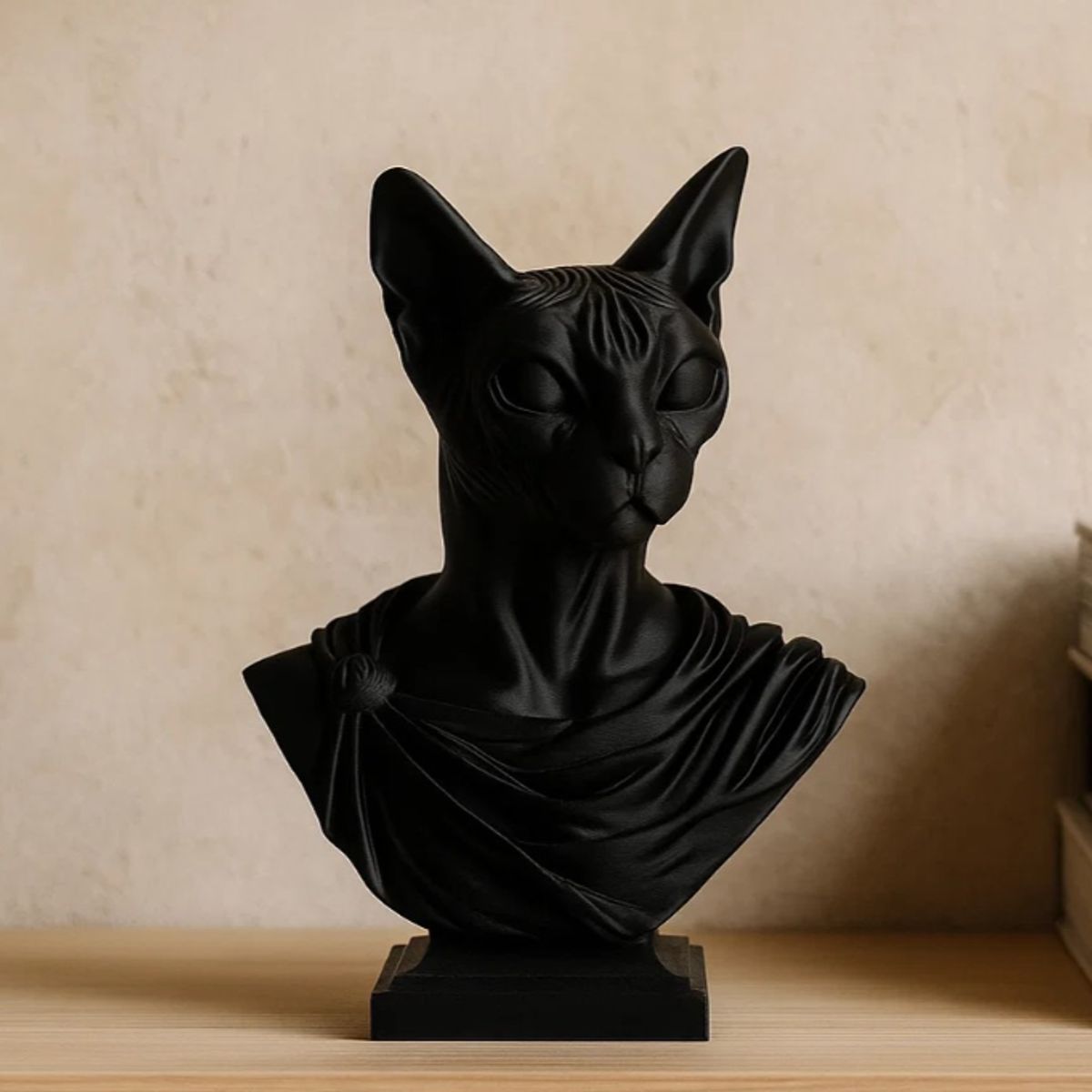 GENERICO - Figura Decoración- Estatua Esfinge Gato Griego