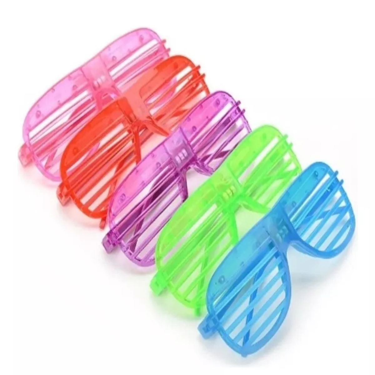 GENERICO - Pack 12 Lentes Anteojos Con Luz Led Cotillón Fiesta Colores  Variados