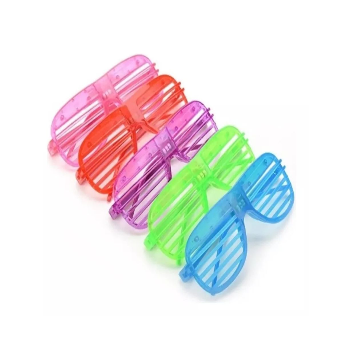 GENERICO - Pack 12 Lentes Anteojos Con Luz Led Cotillón Fiesta Colores  Variados