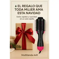 MOVI - Cepillo Secador y Alisador Antifrizz A&M SilkBrush 3 en 1