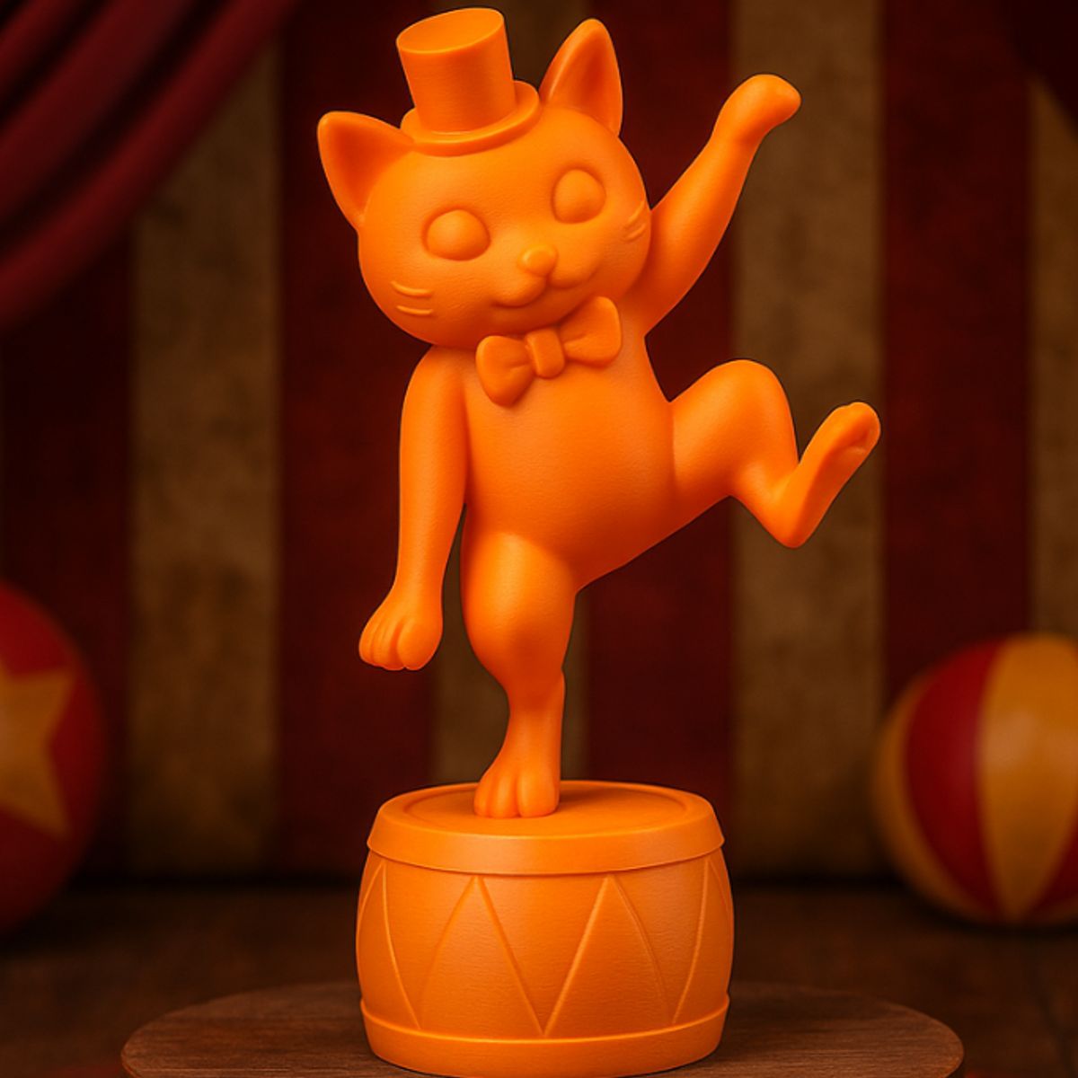 GENERICO - Figura Decoración-  Escultura Gato de Circo Bailarín