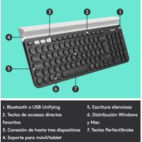 Teclado K780 BT MultiDispositivo Aluminio