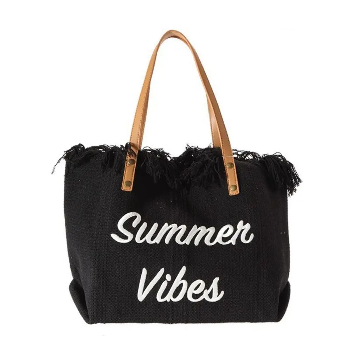 GENERICO - Bolso Playa Mujer Verano Tote  Lona Juvenil Deportivo Viaje Mano Hombro Playero Grande Capacidad Vibe