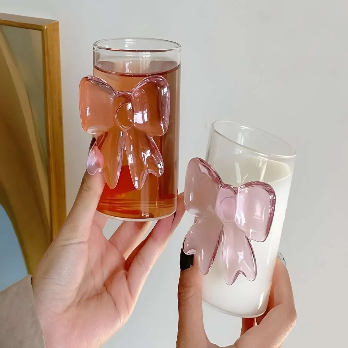 GENERICO - Set de 2 Vasos de Cristal con Lazo