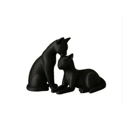 GENERICO - Figura Decoración- Escultura Gatos Minimalistas en Pareja
