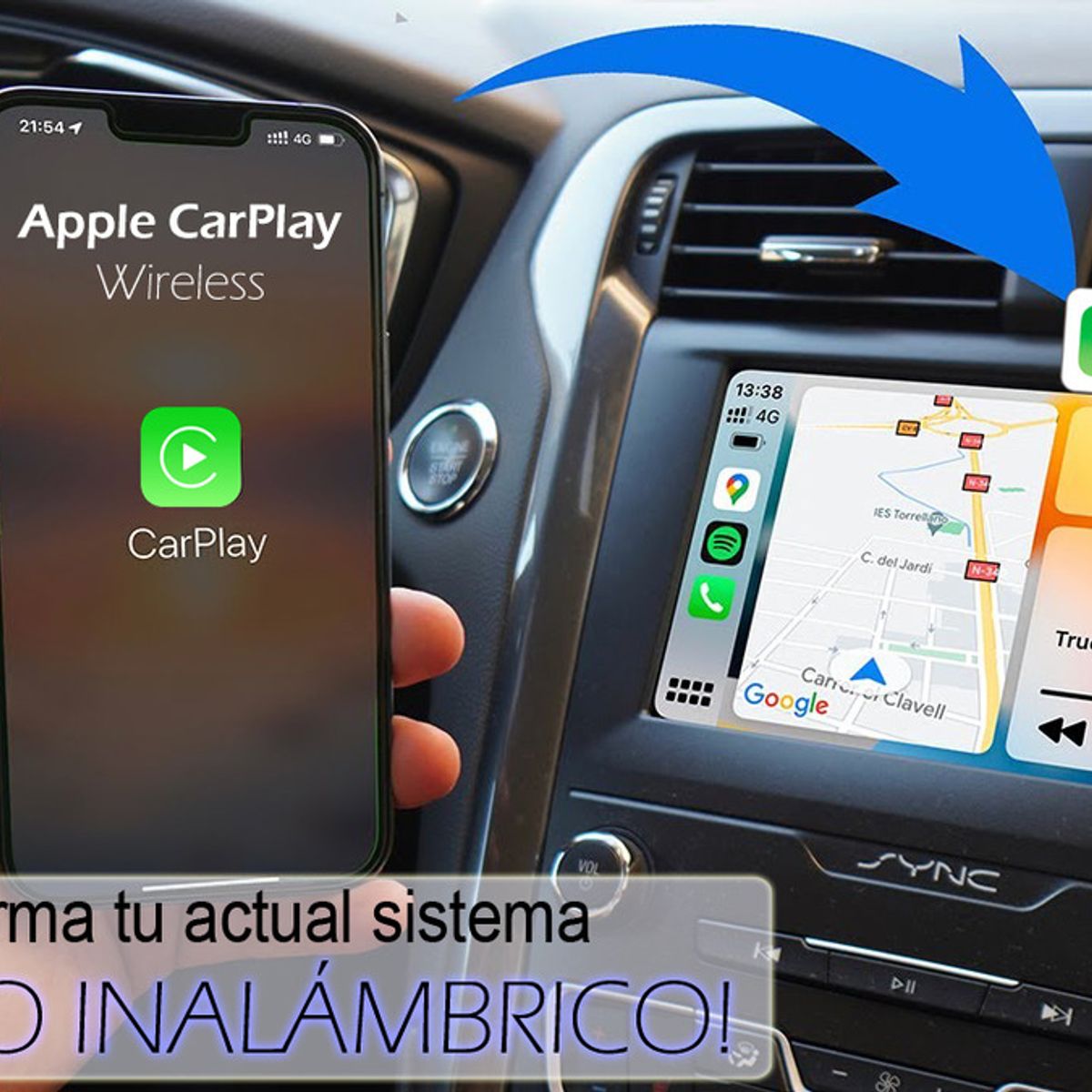 GENERICO - Adaptador Para Carplay Inalámbrico Usb Actualizable 2026