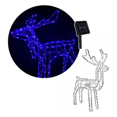GENERICO - Reno Navideño Con Luz Led Solar 120cm Navidad Decorativo Azul