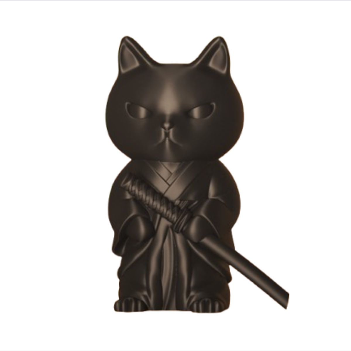 GENERICO - Figura Decoración- Escultura Gato Samurai