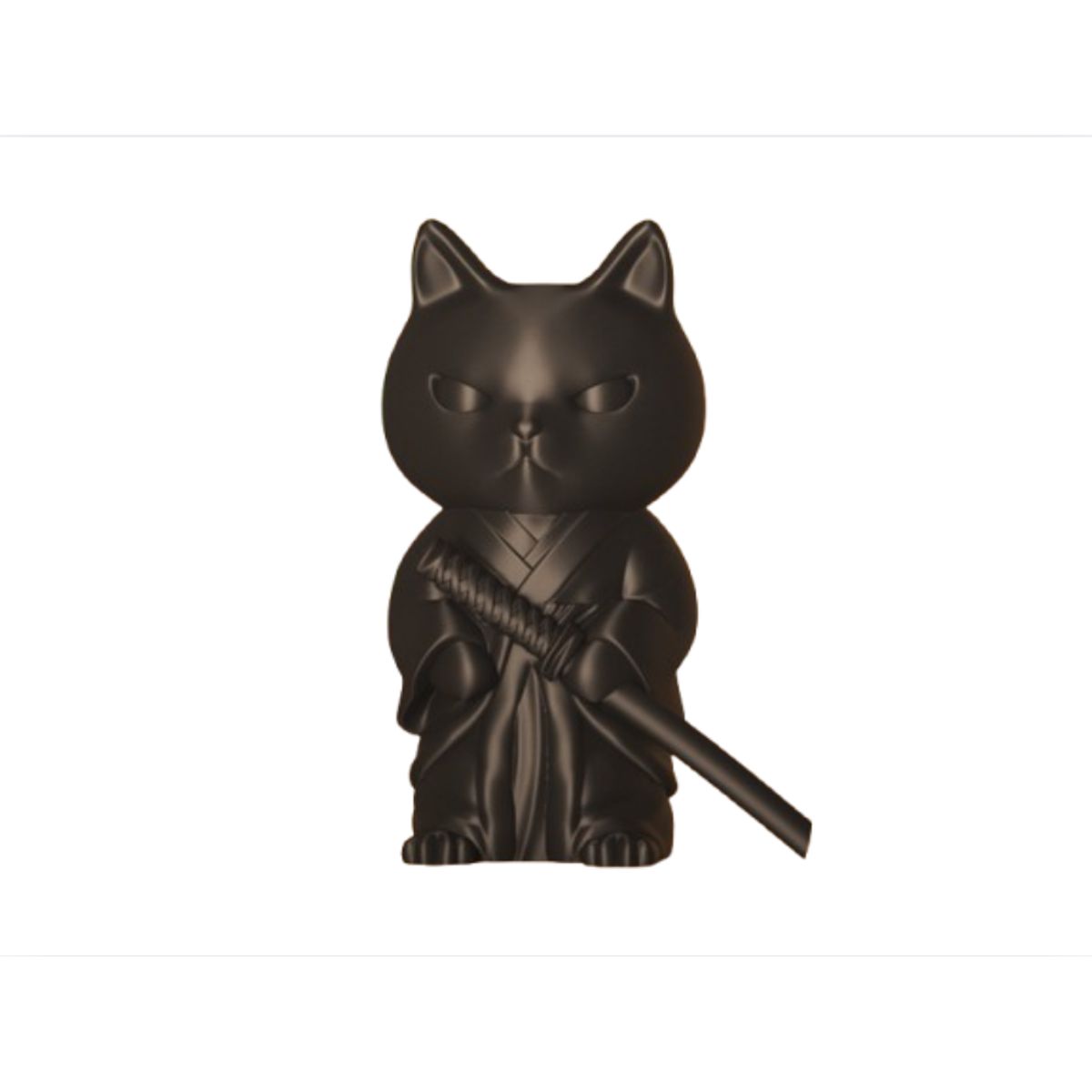 GENERICO - Figura Decoración- Escultura Gato Samurai