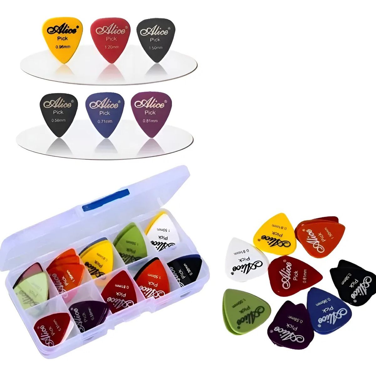 GENERICO - Uñetas De Guitarra Y Bajo 30 Unidades Variado