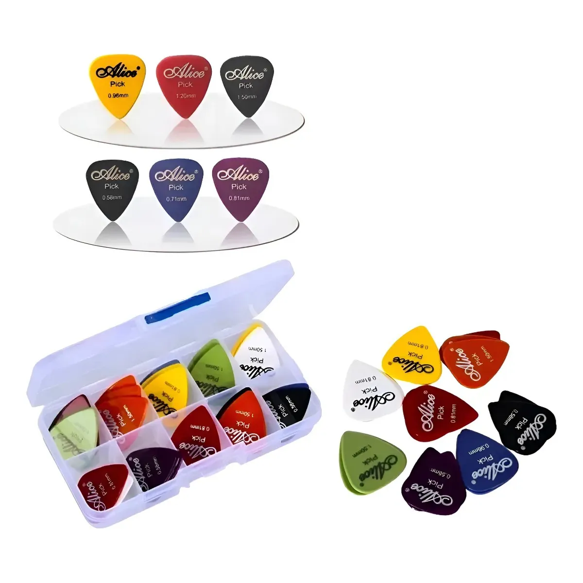 GENERICO - Uñetas De Guitarra Y Bajo 30 Unidades Variado