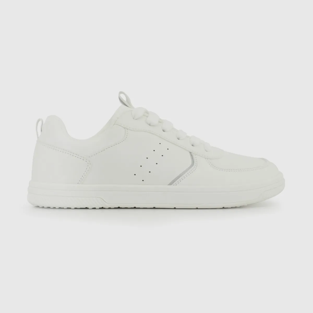 COLLOKY - Zapatilla Escolar Blanca con Cordones Reflectantes y Suela Antideslizante