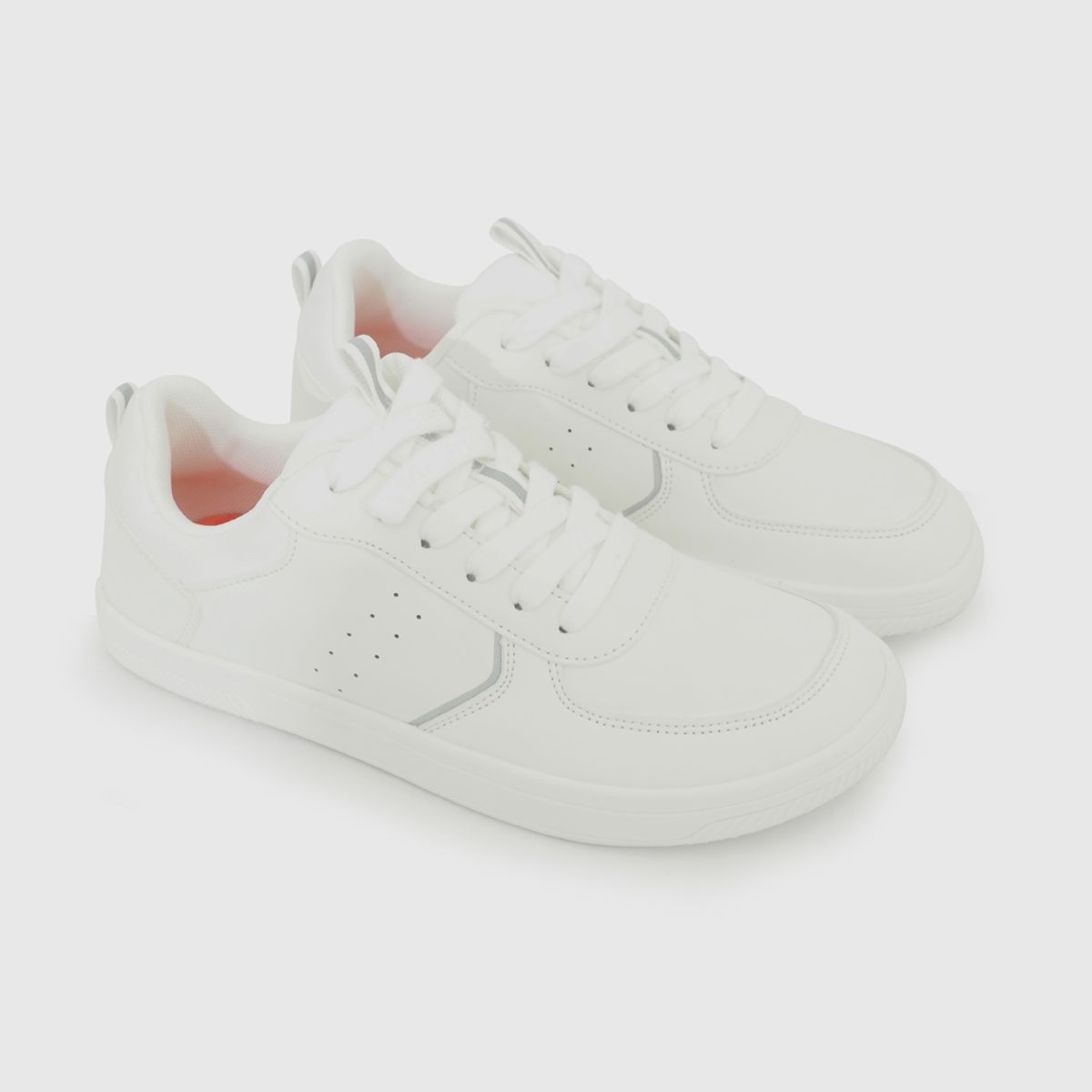 COLLOKY - Zapatilla Escolar Blanca con Cordones Reflectantes y Suela Antideslizante