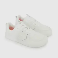 COLLOKY - Zapatilla Escolar Blanca con Cordones Reflectantes y Suela Antideslizante